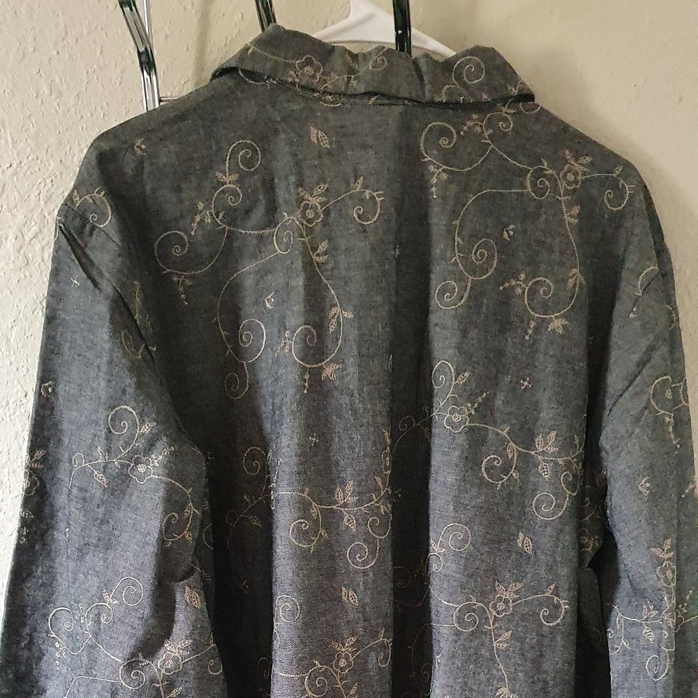 Denim & co long blouse